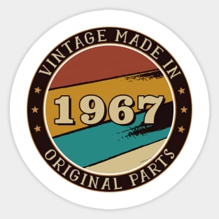 Vintage Made In 1967 Original Parts Sticker